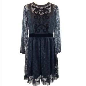 NWOT Nanette Lapore size 4black lace dress…